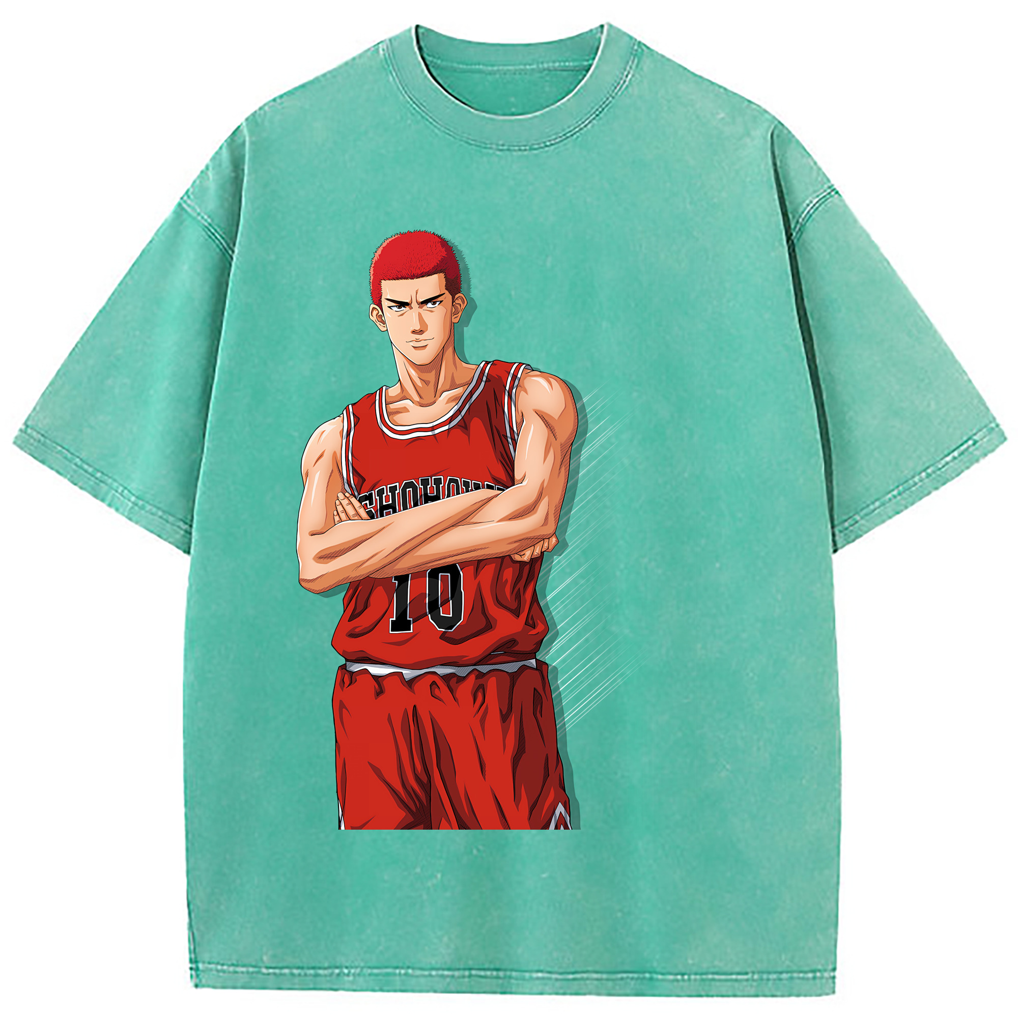 （画像用） SLAM DUNK／スラムダンク 綿100% ヴィンテージ風 半袖Tシャツ（フロントプリント）